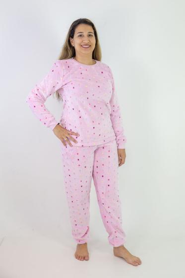 Imagem de Pijama poa colors fleece feminino adulto