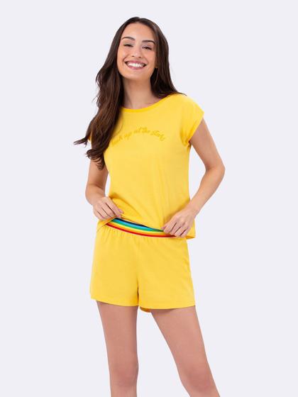Imagem de Pijama Regata Amarelo com Cós Anatômico São Paulo