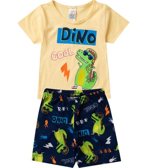 Imagem de Pijama Verão Infantil Masculino Kappes Amarelo