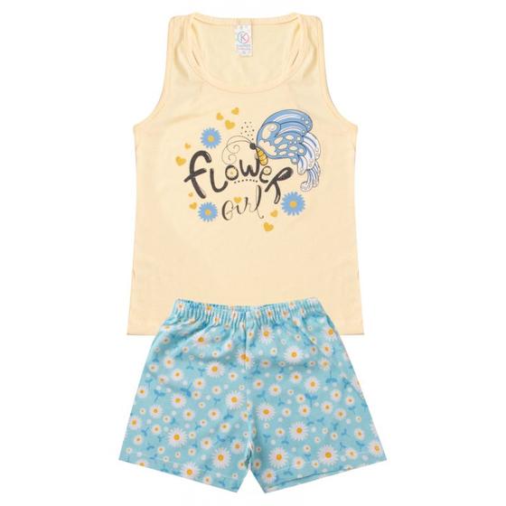 Imagem de Pijama Verão Regata - Menina - Flores