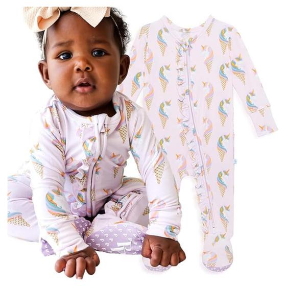 Imagem de Pijamas Footie Posh Peanut Unicorn Ice Cream para Menina