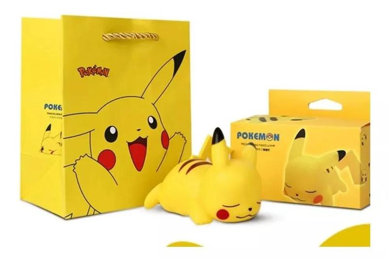 Imagem de Pikachu Pokémon Luminária Boneco Led Abajur Lindo 12cm 