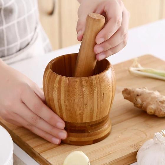 Imagem de Pilão com Socador em Bambu Ecokitchen Mimo Style