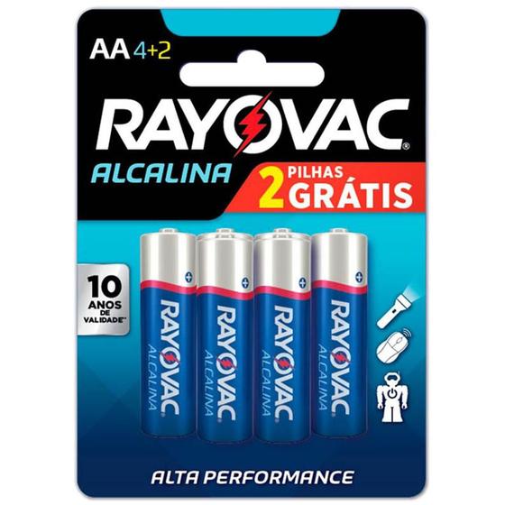 Pilha aa alcalina leve 6 pague 4 / 6un / rayovac Menor preço em Pilha aa alcalina leve 6 pague 4 / 6un / rayovac