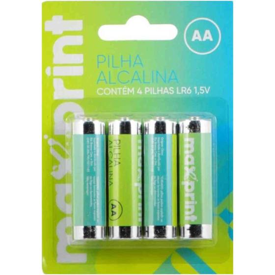 Imagem de Pilha AA Alcalina Maxprint - Kit com 4 unidades