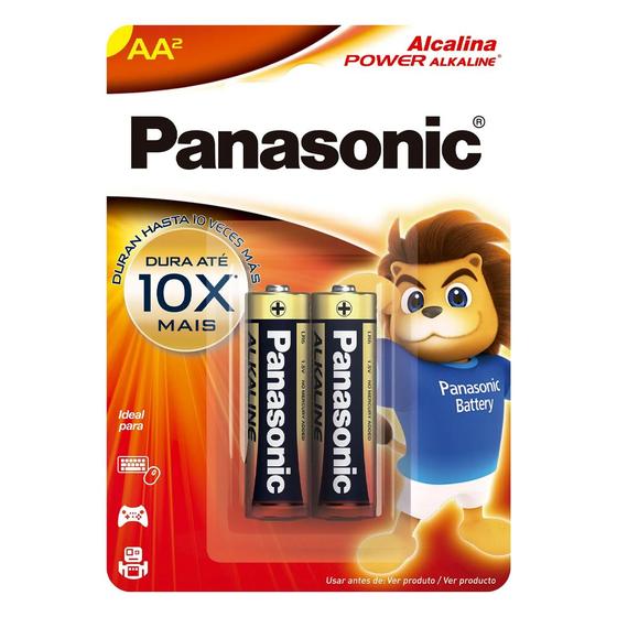 Imagem de Pilha aa pequena  1,5v alcalina c/2 panasonic