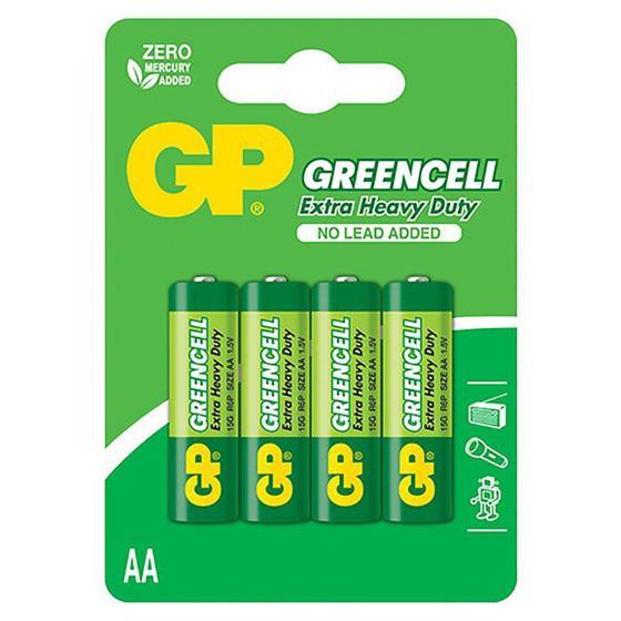 Pilha AA Zinco Carvão GP Greencell 1.5V Blister 4 Unidades Menor preço em Pilha AA Zinco Carvão GP Greencell 1.5V Blister 4 Unidades