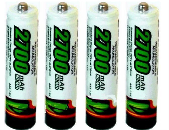Imagem de Pilha AAA 2700 Mah Recarregável - Com 4 Unidades