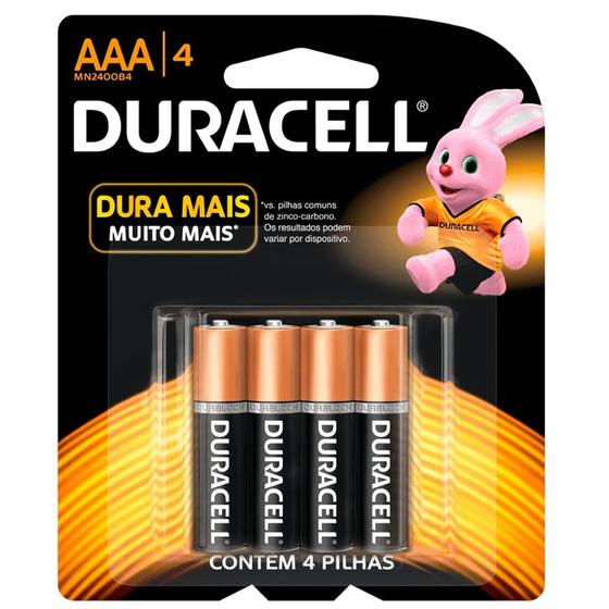 Imagem de Pilha AAA Duracell Palito com 4 unidades