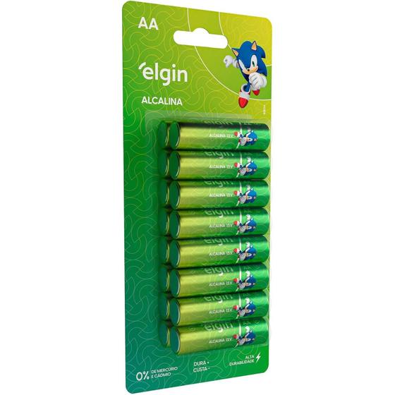 Imagem de Pilha Alcalína AA Longa Duração Sonic com 16 unidades Elgin