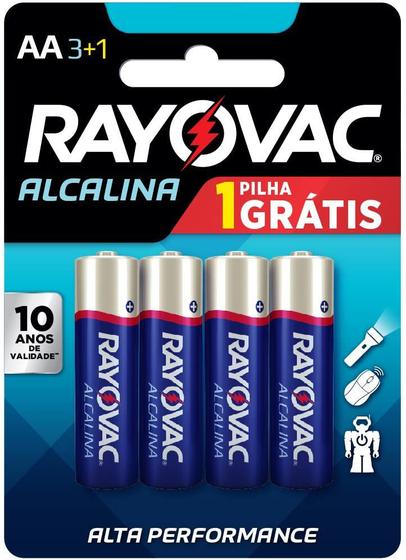Pilha Alcalina AA Rayovac - Blister com 4 Unidades Menor preço em Pilha Alcalina AA Rayovac - Blister com 4 Unidades