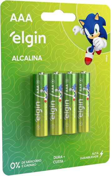 Imagem de Pilha Alcalina AAA Energy Blister Com 4 Pilhas Elgin
