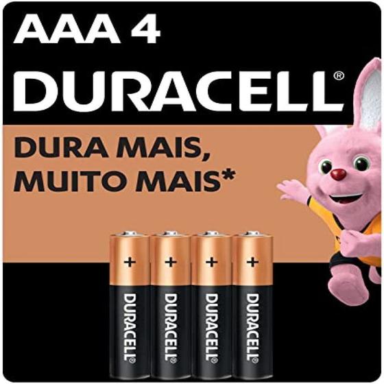 Imagem de Pilha Alcalina AAA Palito com 4 unidades DURACELL