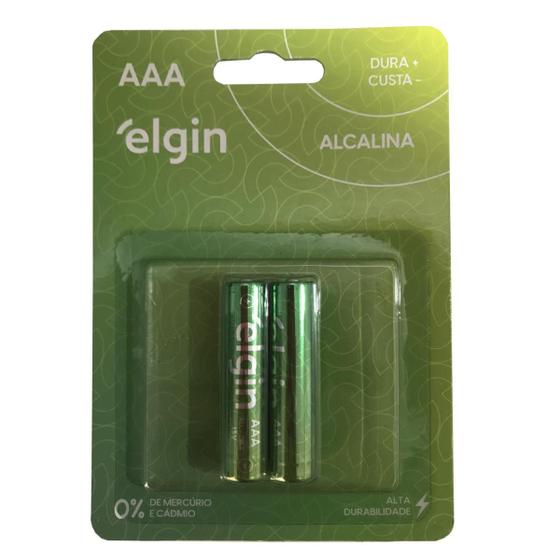 Imagem de Pilha Alcalina AAA Palito LR032 Elgin Com 2 un Original