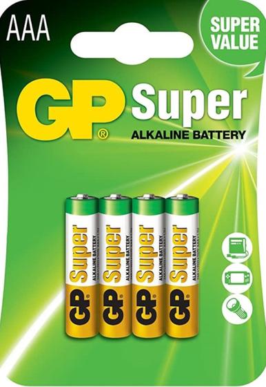 Imagem de Pilha Alcalina AAA Super Palito 1.5v c/ 4un GP Batteries