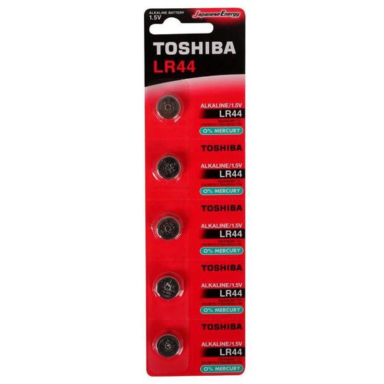 Imagem de Pilha Alcalina Botão Toshiba, 5x Unidades, 1.5V LR44 - 72456