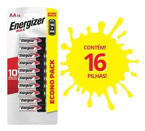 Imagem de Pilha Alcalina ENERGIZER MAX AA16 - 16 Pilhas