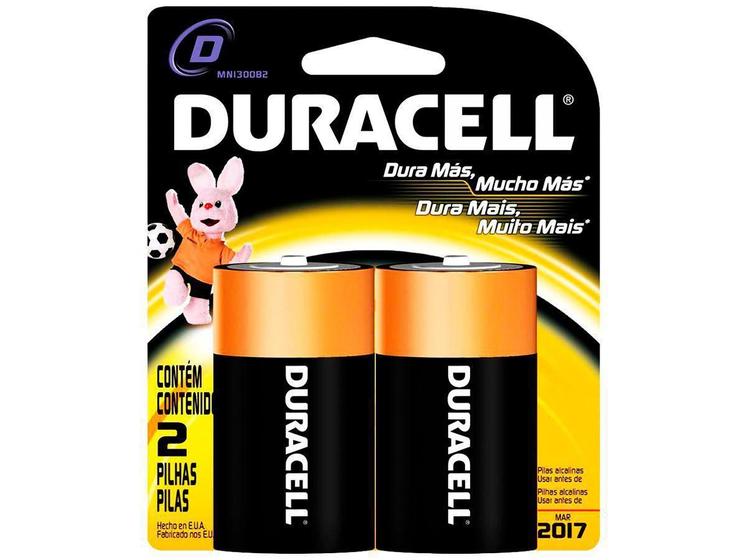 Imagem de Pilha Alcalina Grande Duracell D Cartela Com 2 Unidades