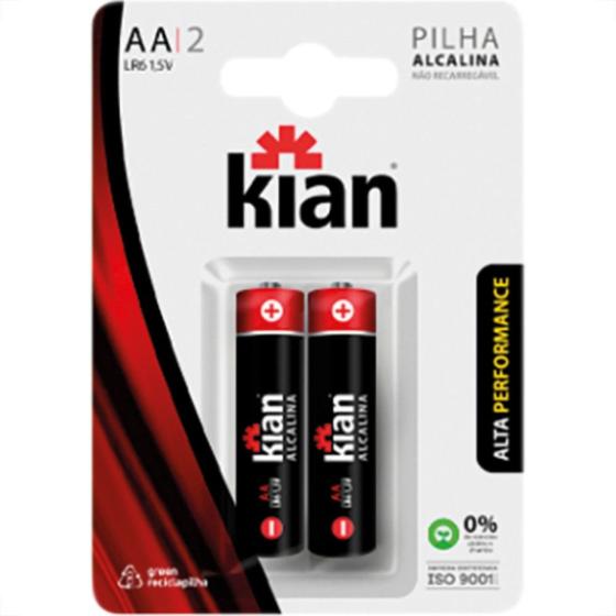 Imagem de Pilha Alcalina Kian Peq Aa2 C/2