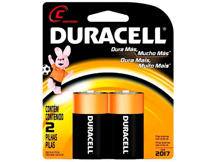 Imagem de Pilha Alcalina Media Duracell C Cartela com 2 Unidades