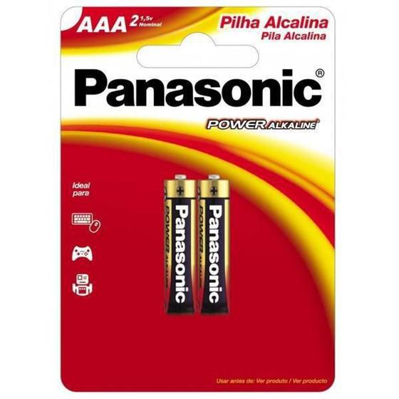 Imagem de Pilha Alcalina Palito Panasonic Aaa Com 2 Unidades 1.5V