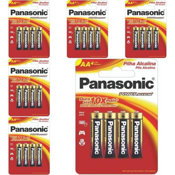 Imagem de Pilha Alcalina Panasonic Pequena AA Combo com 24 pilhas