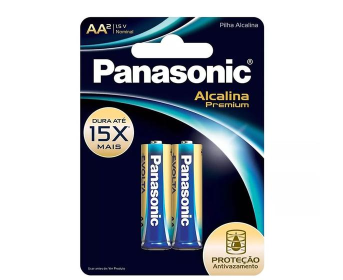 Imagem de Pilha Alcalina Premium pequena AA com 2 - Panasonic