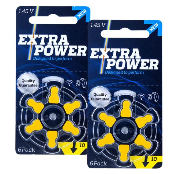 Imagem de Pilha Auditiva 10 Extra Power Bateria Pr70 kit 12 unidades