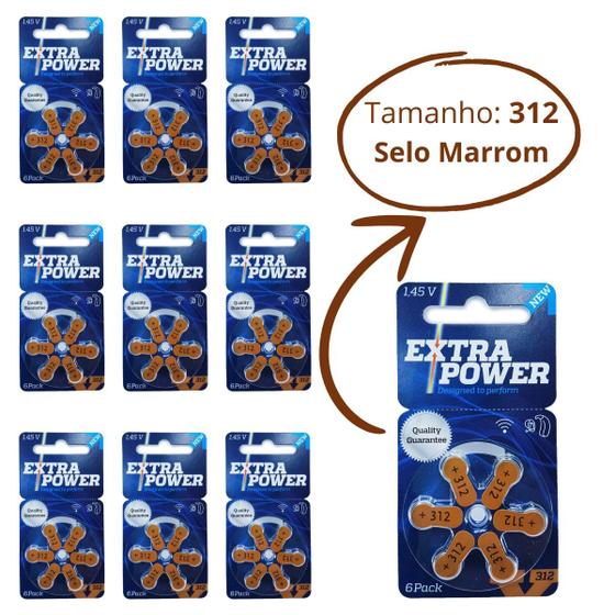 Pilha Auditiva 312 com 60 unidades - Extra Power Menor preço em Pilha Auditiva 312 com 60 unidades - Extra Power