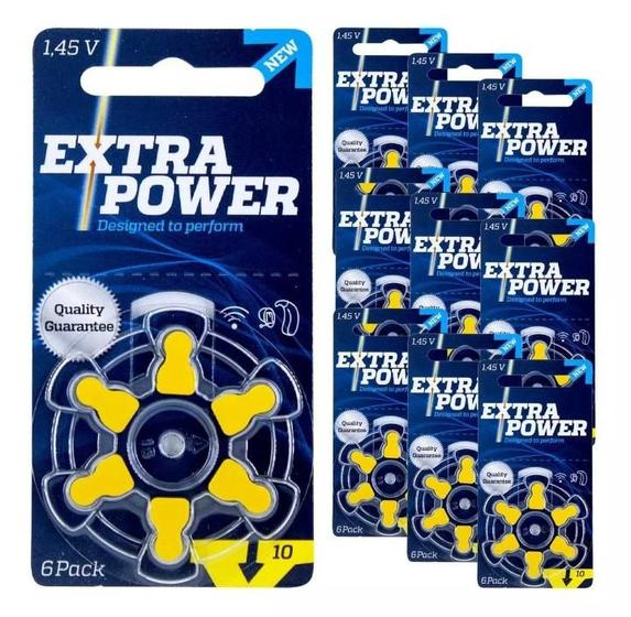 Imagem de Pilha auditiva extra power 10 - 10 cartelas (60 baterias)