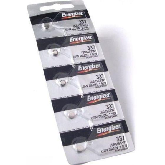 Imagem de Pilha Bateria Energizer 337 Sr416Sw Silver Oxide Botão 5 Un