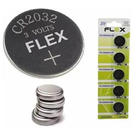 Pilha / Bateria Lithium 3v Cr2032 Flex - Cartela 5 Unidade - Fx-2032 Menor preço em Pilha / Bateria Lithium 3v Cr2032 Flex - Cartela 5 Unidade - Fx-2032