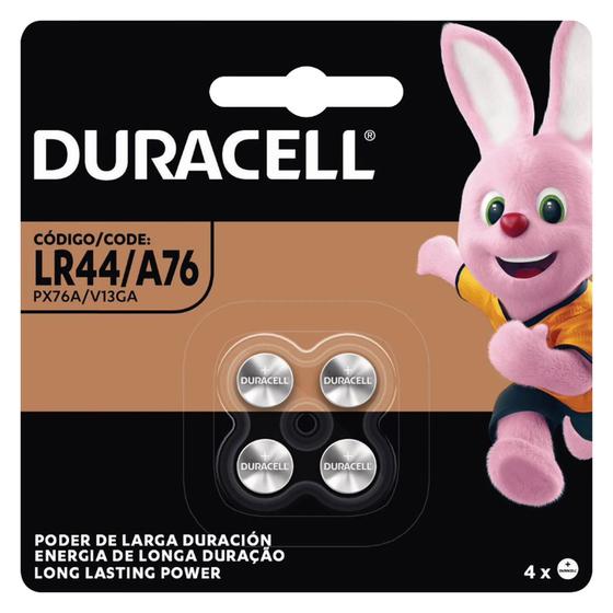 Imagem de Pilha Botão Alcalina DURACELL -- 1,5V LR44 -- Cartela com 4 pilhas