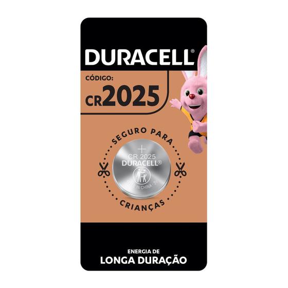 Pilha Botão Lithium Duracell CR 2025 3V 1 Unidade - Pilhas - Magazine Luiza