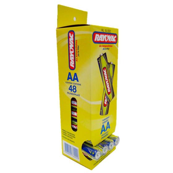 Pilha comum aa tubo c/48 10862 - RAYOVAC Menor preço em Pilha comum aa tubo c/48 10862 - RAYOVAC