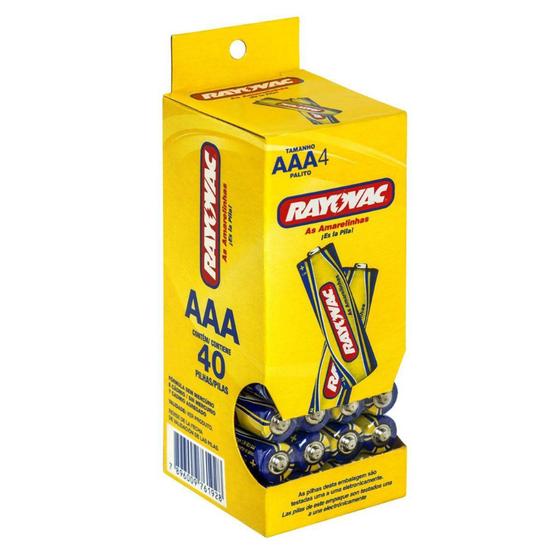 Pilha comum aaa tubo com 40 10303 - RAYOVAC Menor preço em Pilha comum aaa tubo com 40 10303 - RAYOVAC