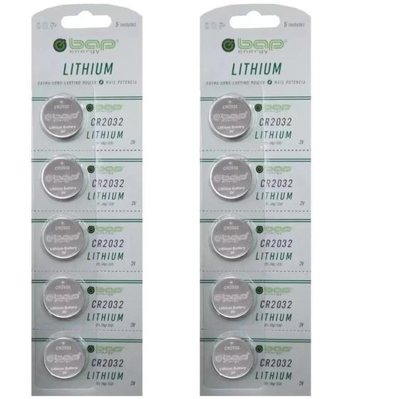 Pilha Cr2032 Bap Botão Calculadora Relógio Controle 10 Un - Pilhas ...
