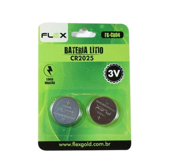 Imagem de Pilha de Lithium FLEX Botão CR-2025 com 2 Unidades - FX-CR04