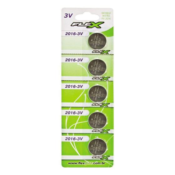 Imagem de Pilha de Lithium FLEX CR2016 PACK com 5 Unidades