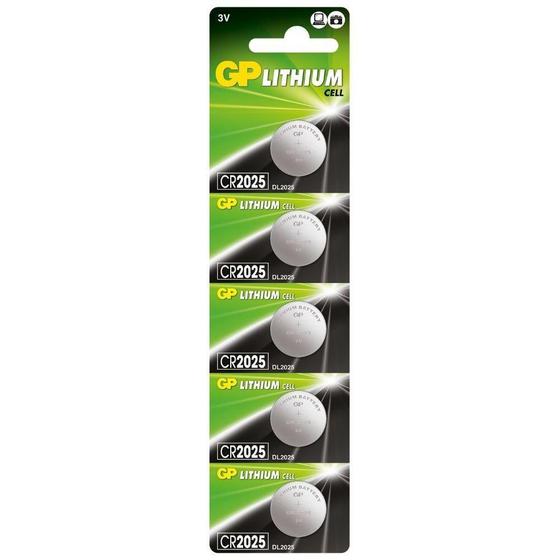 Imagem de Pilha de lithium moeda blister com 5 gppbl2025008 cr2025