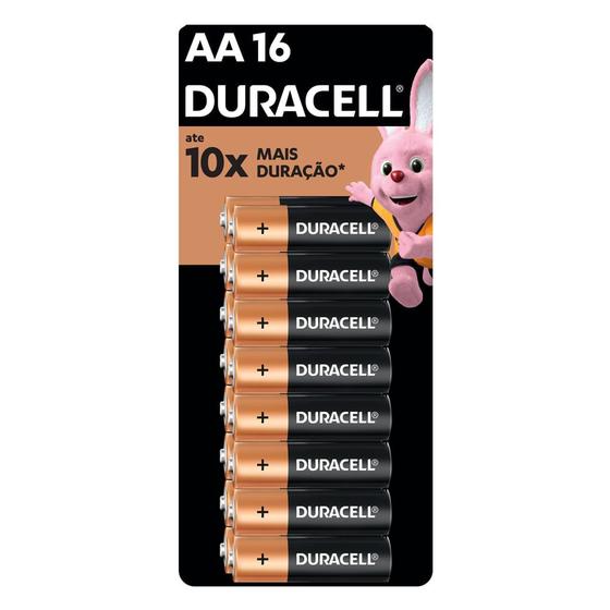 Pilha Duracell AA Alcalina 16 Unidades Menor preço em Pilha Duracell AA Alcalina 16 Unidades