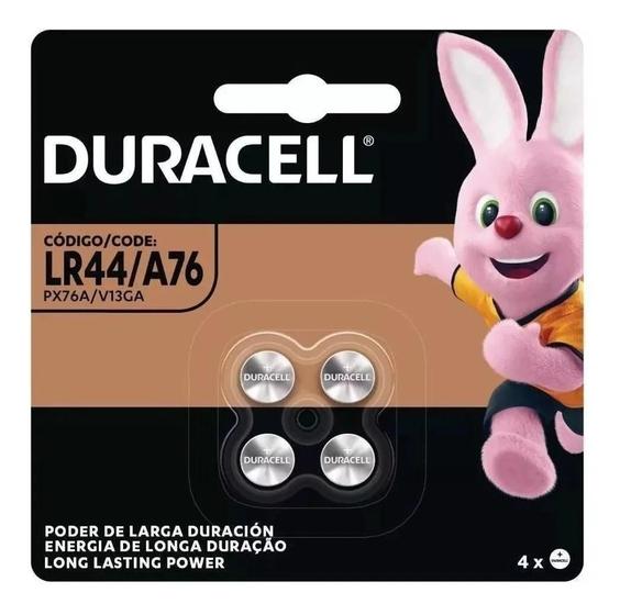 Imagem de Pilha Lr44 Duracell A76 Botão C/4 Original Longa Duração