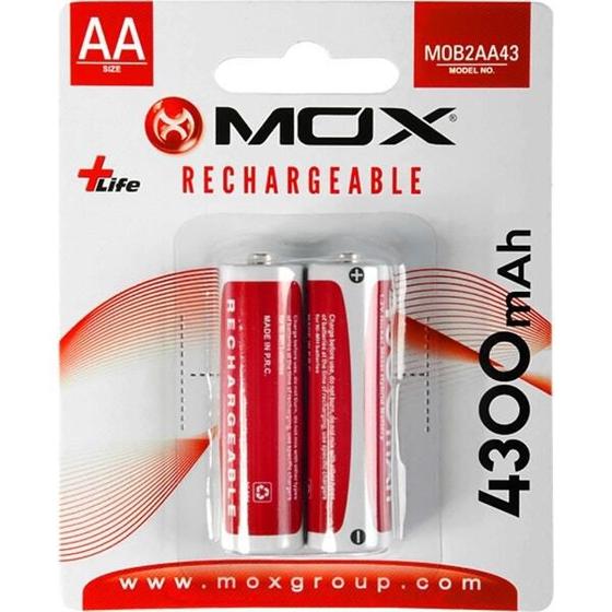 Imagem de Pilha Mox AA Recarregavel 4300MAH MOB2AA43 (2 Unidades)