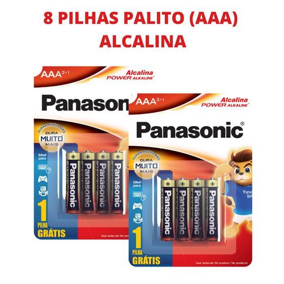 Imagem de Pilha Palito AAA 3A Alcalina Panasonic - Leve 4 pague 3 (2 cartelas)