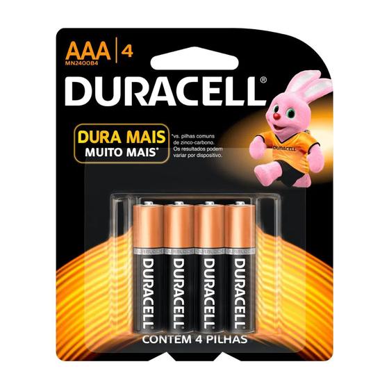 Imagem de Pilha Palito AAA com 4 Unidades Duracell