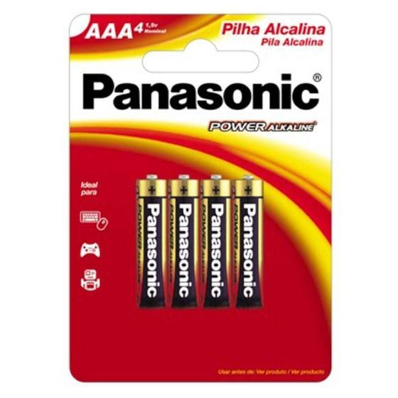 Imagem de Pilha Palito Alcalina AAA 4 Unidades LR03XAB/4B Panasonic