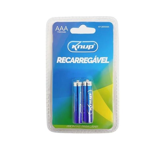 Pilha Palito Recarregável AAA 1100mAh Cartela 2 Pilhas Menor preço em Pilha Palito Recarregável AAA 1100mAh Cartela 2 Pilhas