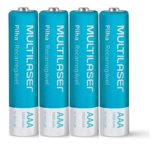 Imagem de Pilha Palito Recarregavel Multilaser Aaa Com 4 Unidades