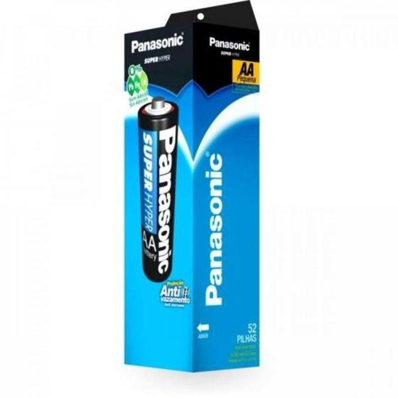 Pilha Panasonic Aa Caixa Com 52 Und Menor preço em Pilha Panasonic Aa Caixa Com 52 Und