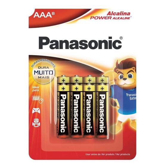 Imagem de Pilha Panasonic Alcalina AAA Power Alkaline 8 Unidades